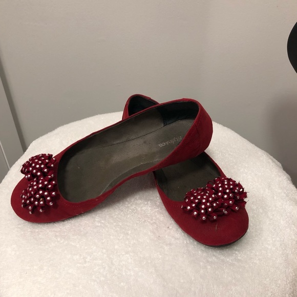 Red Ballerina flats - Picture 3 of 5